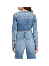 GUESS 1 USCITA Guess Gemma Crop Donna - Denim Sunset Bliss